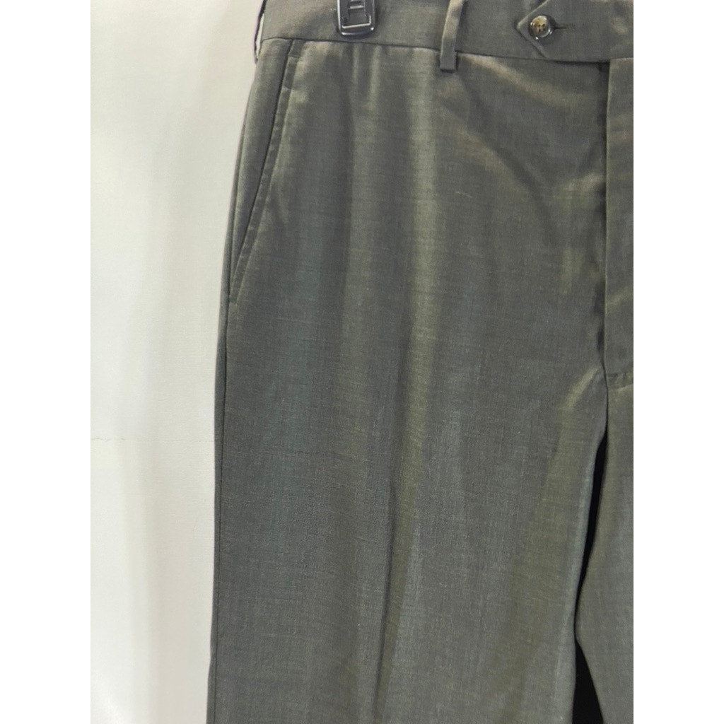 BROOKS BROTHERS 1818 Men's Charcoal Madison Traditional-Fit Wool Pant SZ 41x46