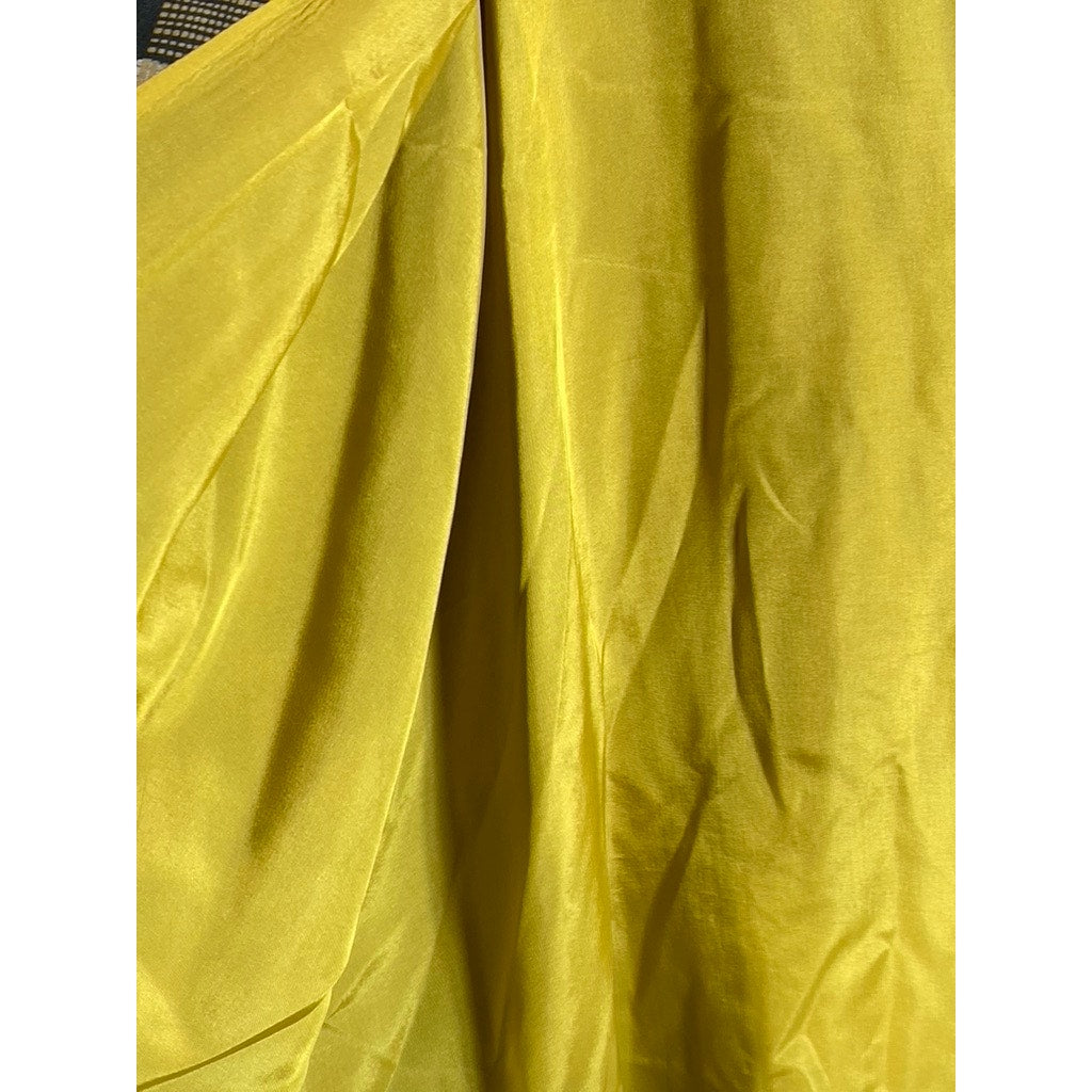 FRANCESCA OF DAMON FOR STARINGTON Women's Tan/Yellow Vintage Plaid Silk Coat SZ8