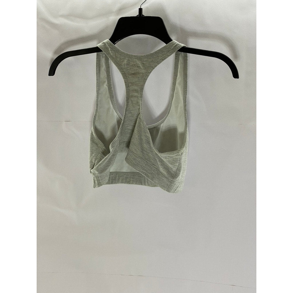 ALL IN MOTION Women's Gray Racerback Sports Stretch Exercise Bra Top SZ L