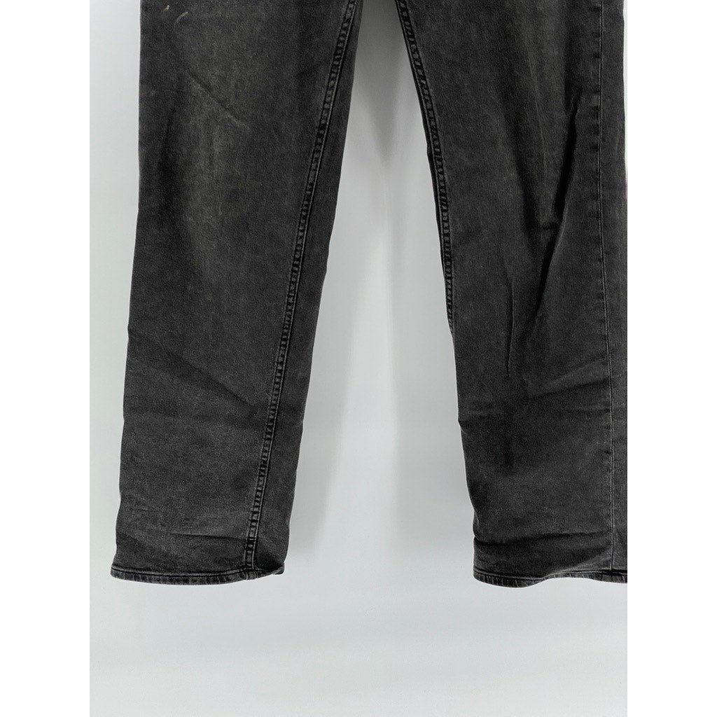 GAP Women's Tall Washed Black Mid-Rise 90's Loose Straight-Leg Jeans SZ 28/6