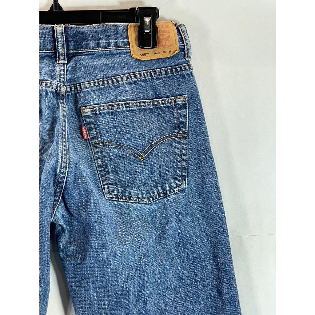 LEVI'S Men's Medium Wash Faded 550 Relaxed Fit Denim Jeans SZ 28X28