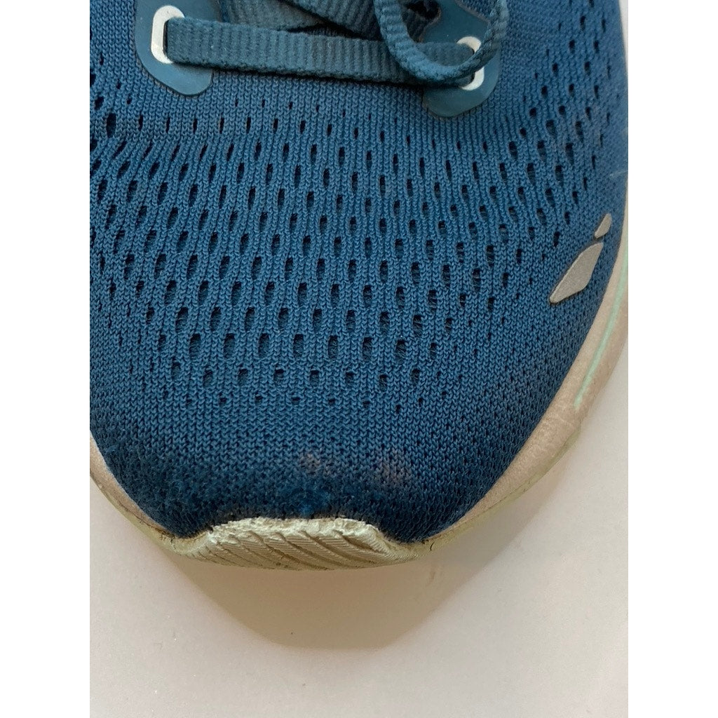 BROOKS Women's Blue Mesh Lace-Up Round Toe Active Running Shoes SZ 7
