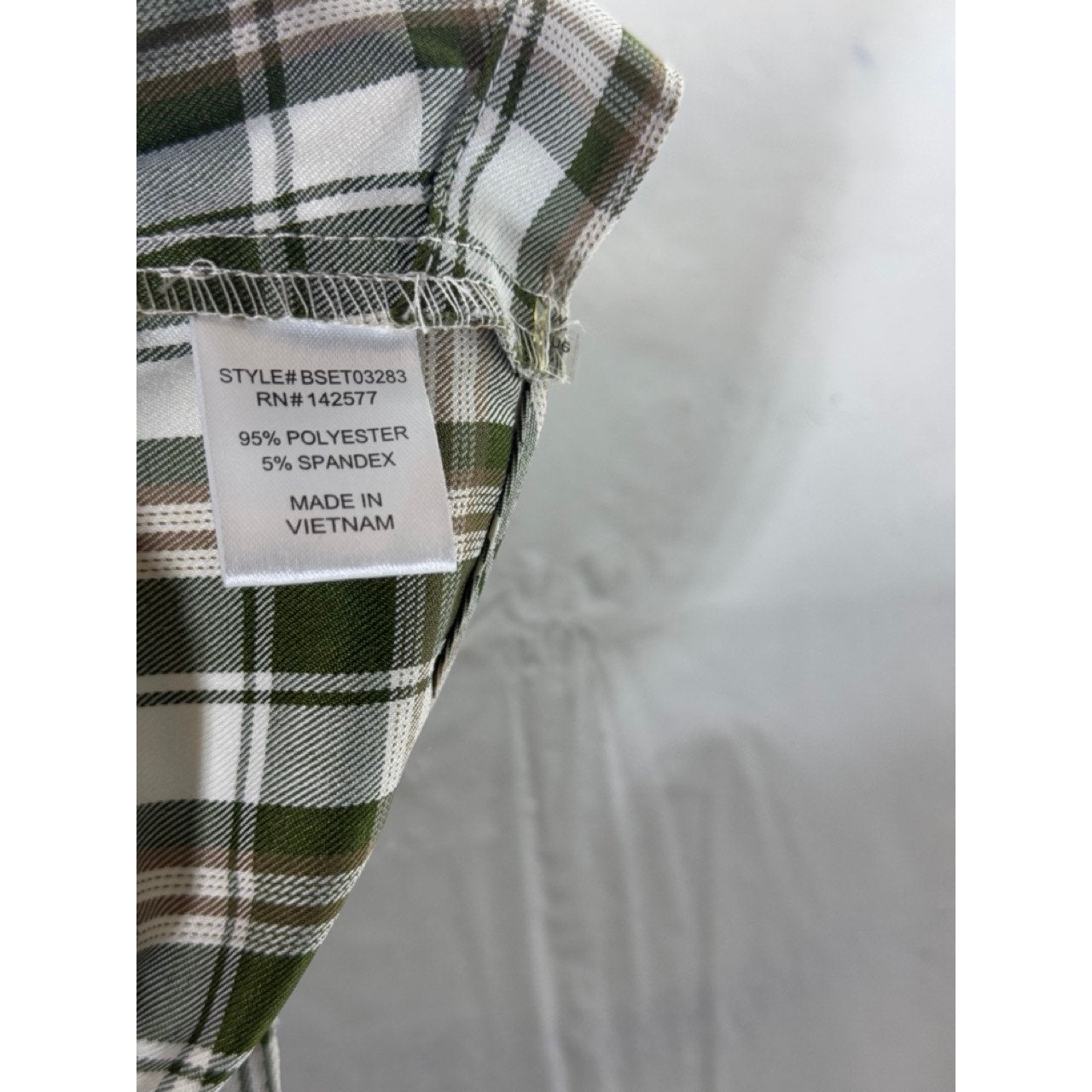 BLASHE Women's Green/Cream Plaid Tie-Knot Backless Halter Crop Top SZ L
