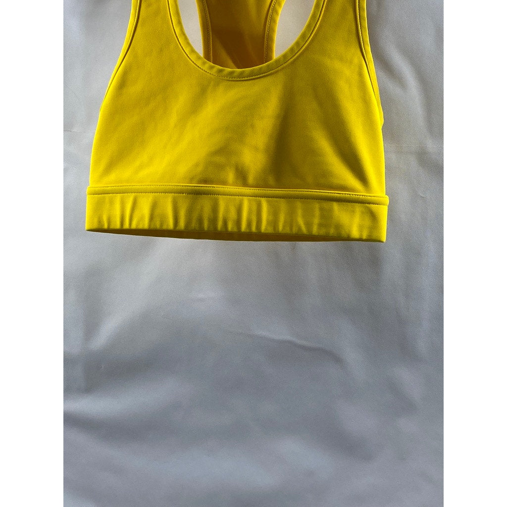 ALL ACCESS Women's Yellow Racerback Pullover Sports Bra SZ XS