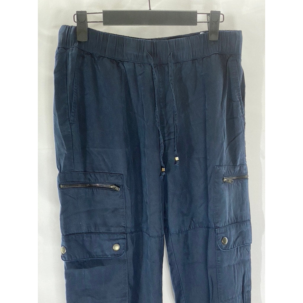 BANANA REPUBLIC Women's Navy Soft Cargo Pull-On Drawstring Pant SZ S