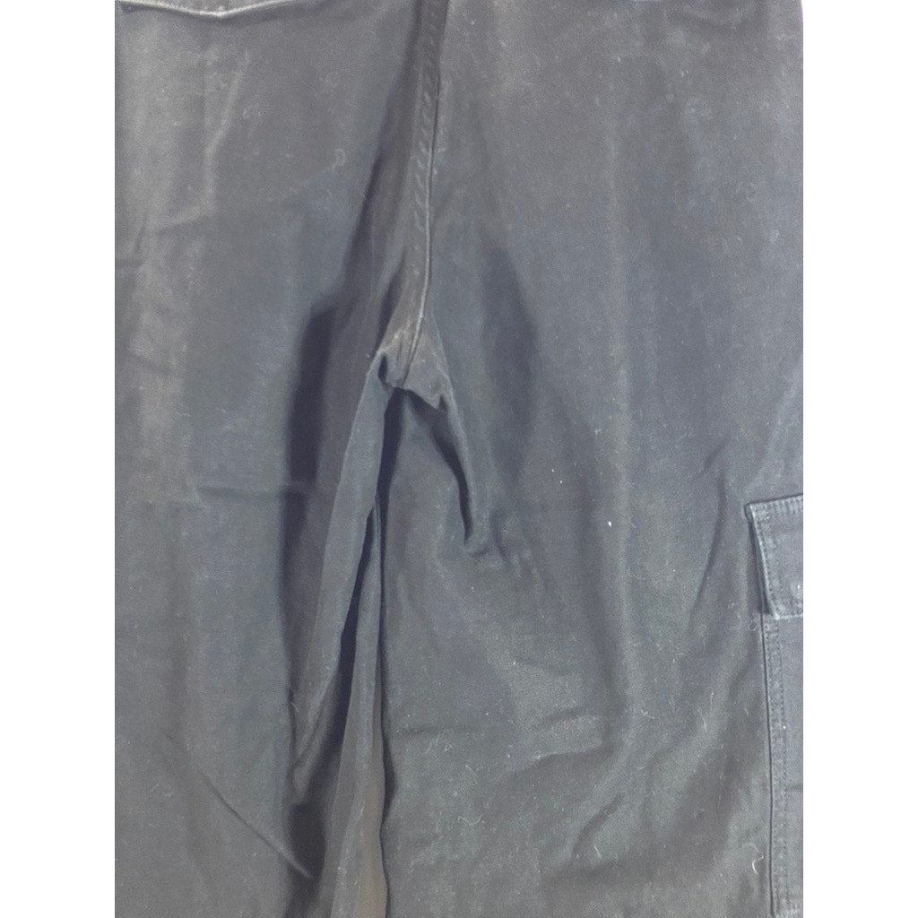ARITZIA GOLDEN BY TNA Women's Black/Blue Floral Embroidered Cargo Pants SZ 6