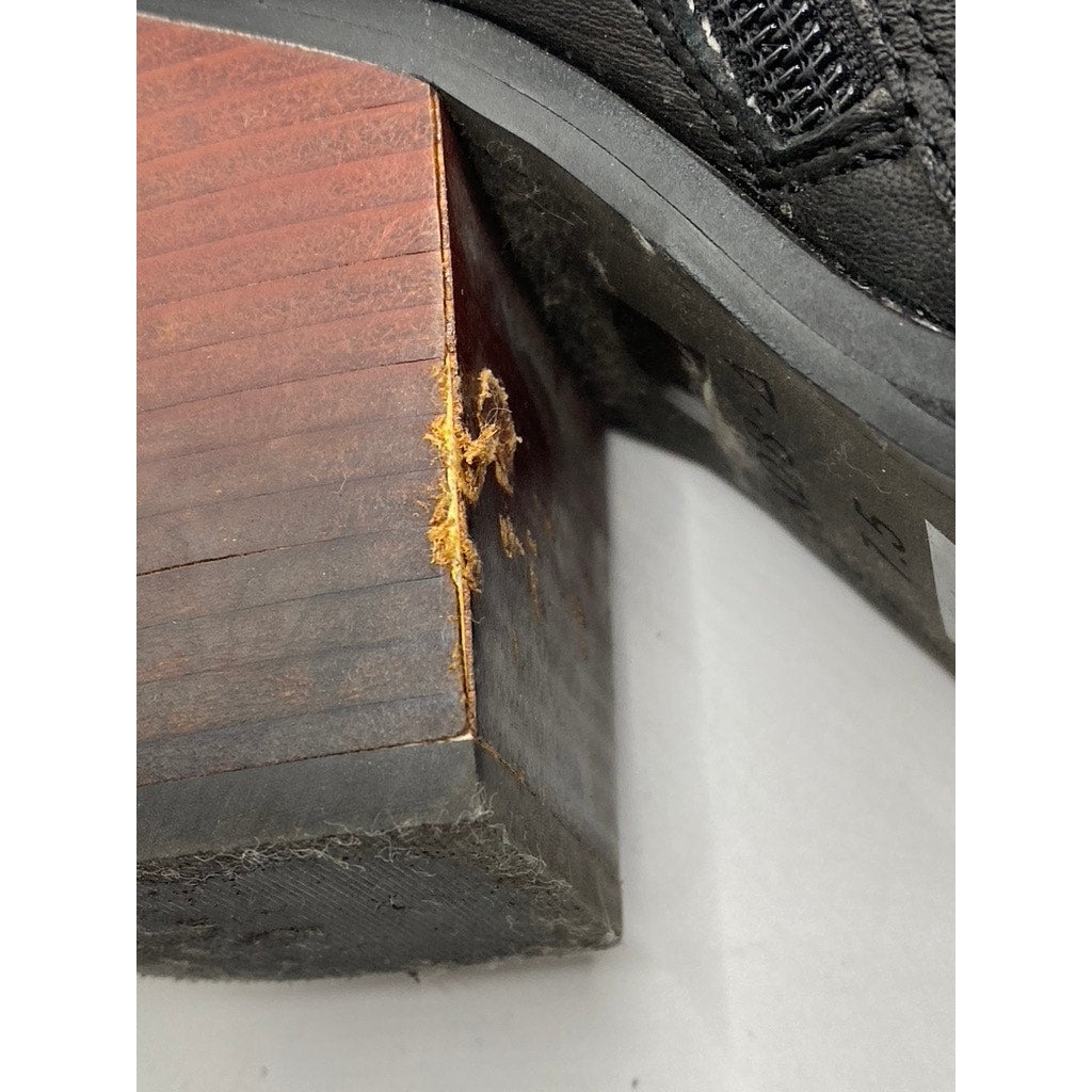 KELSI DAGGER BROOKLYN Women's Black Leather Round-Toe Heeled Ankle Bootie SZ 7.5