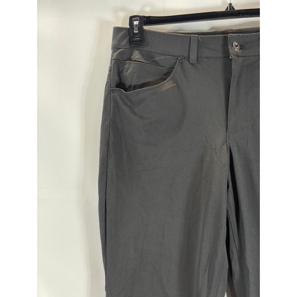 AVALANCHE Men's Black Solid Stretch Regular-Fit Pants SZ 38X30