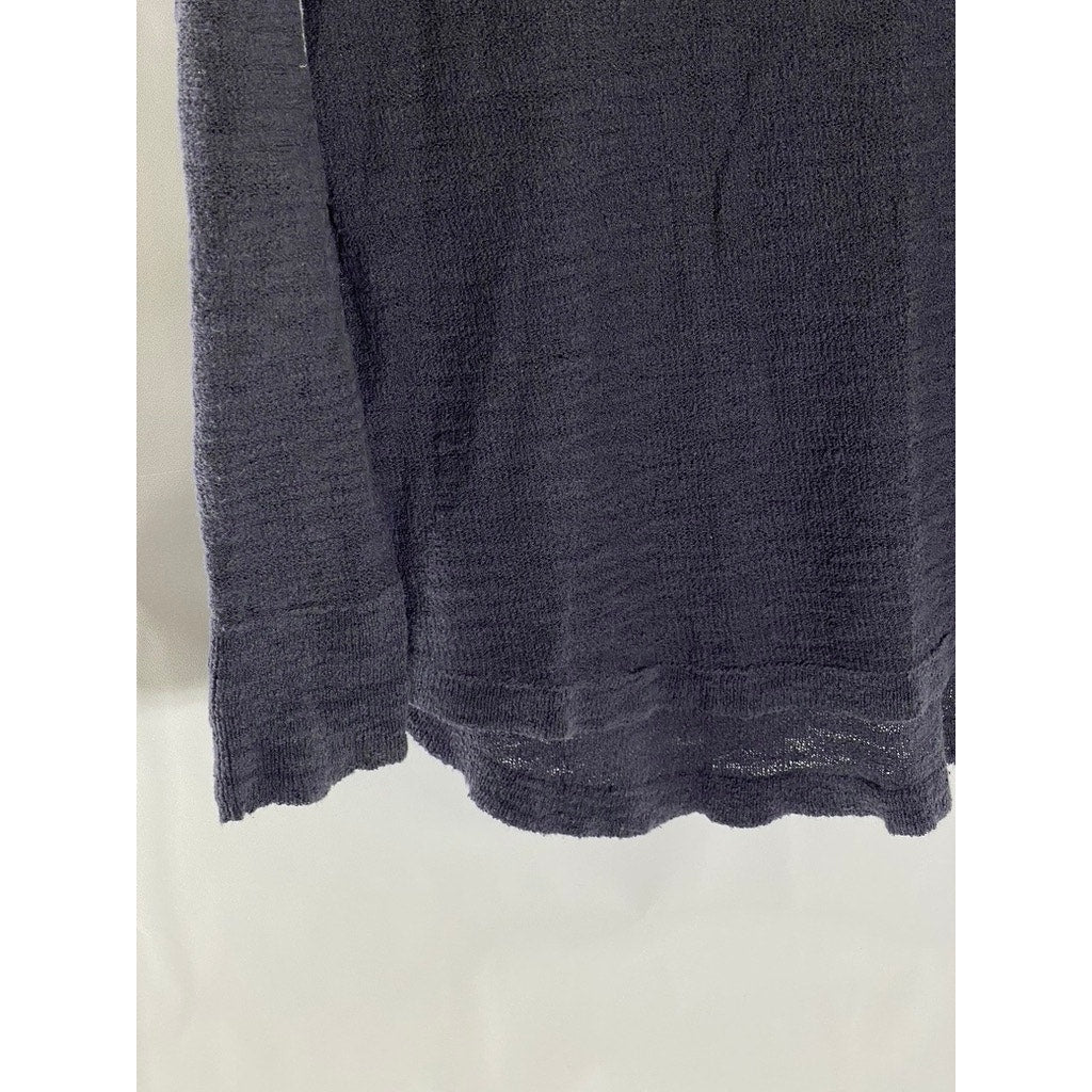 ANN TAYLOR LOFT Women's Navy Knit Crewneck Long Sleeve Pullover Sweater SZ S