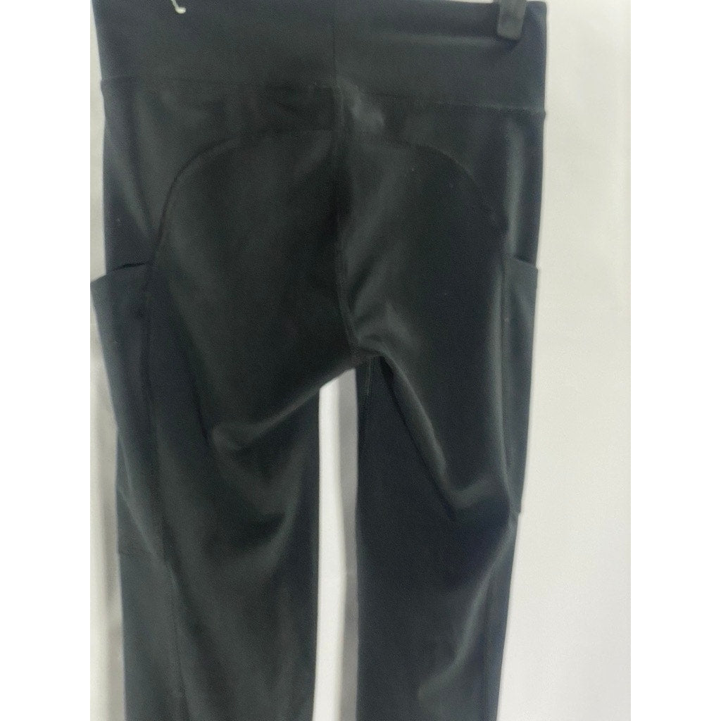 AEROPOSTALE Women's Black Solid High-Rise Tech Pocket Pull-On Leggings SZ S