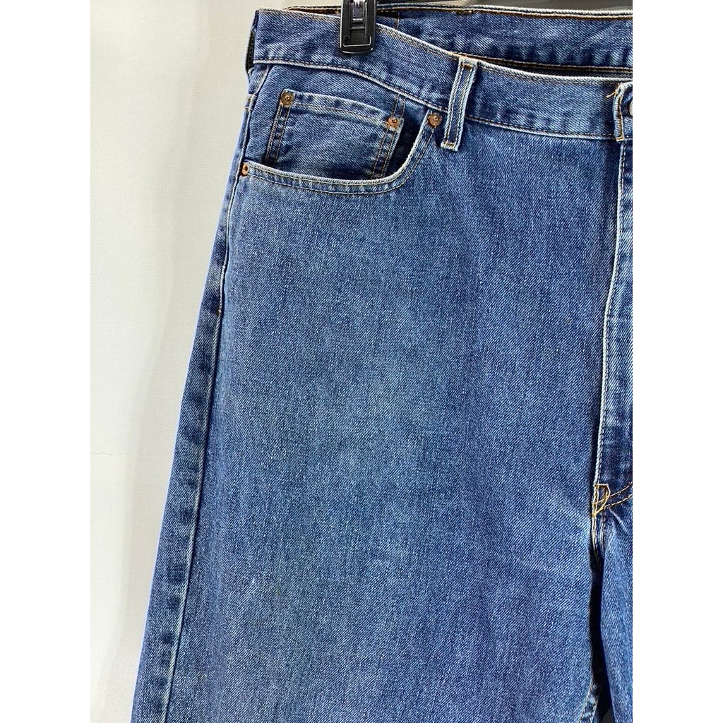 LEVI’S Men’s Medium Blue 550 Relaxed-Fit Five-Pocket Denim Jeans SZ 46X30
