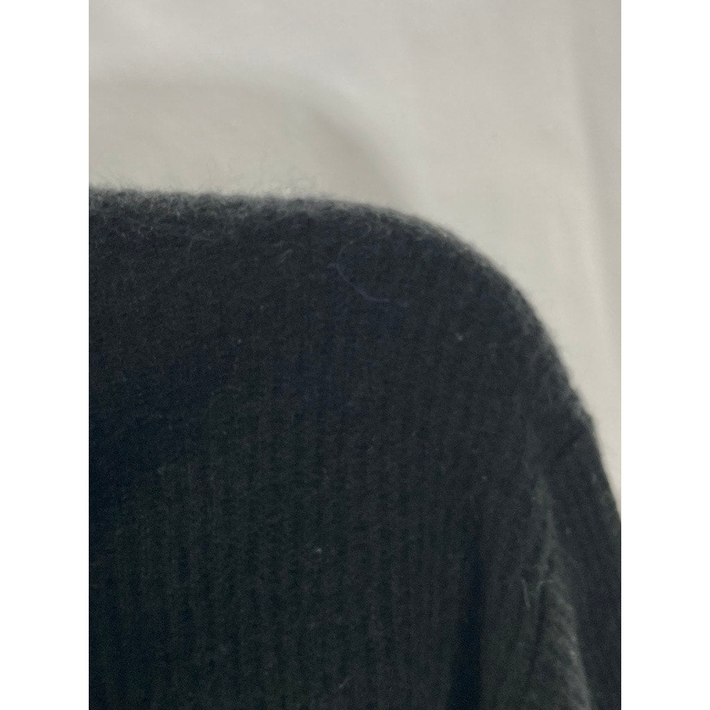 QUINCE Women's Black Wool-Blend Mock-Neck Knit Pullover Sweater SZ XS