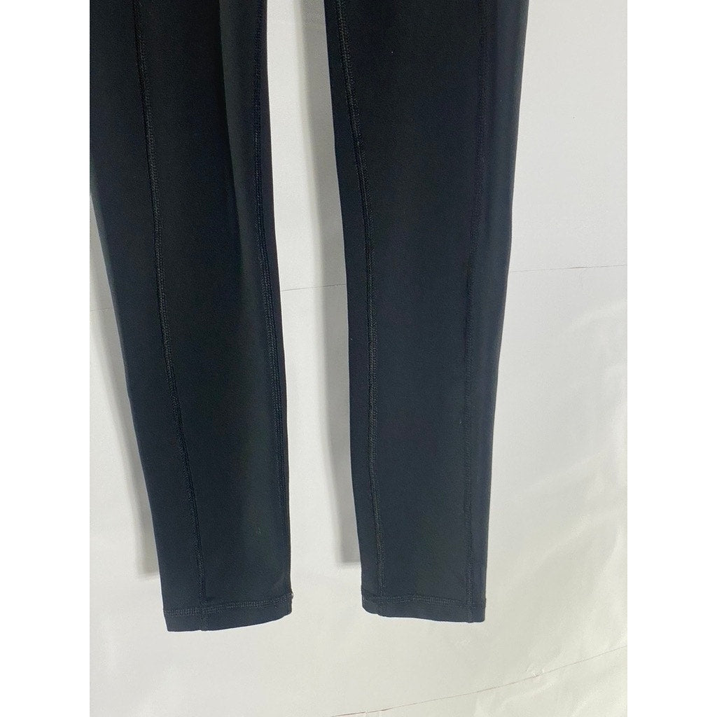 AEROPOSTALE Women's Black Solid High-Rise Tech Pocket Pull-On Leggings SZ S