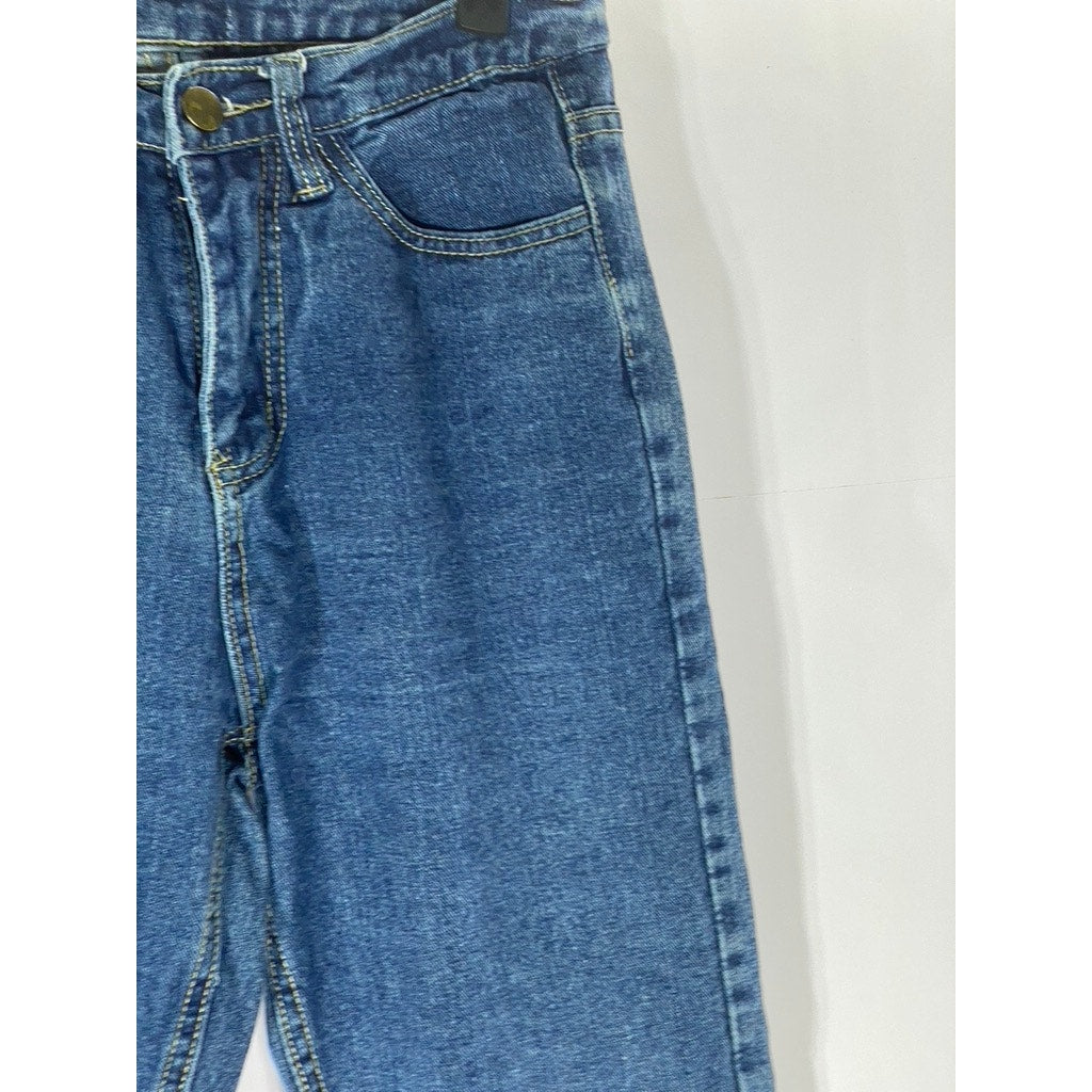 UNBRANDED Women's Dark Blue Denim Skinny-Leg High-Rise Jean SZ 25