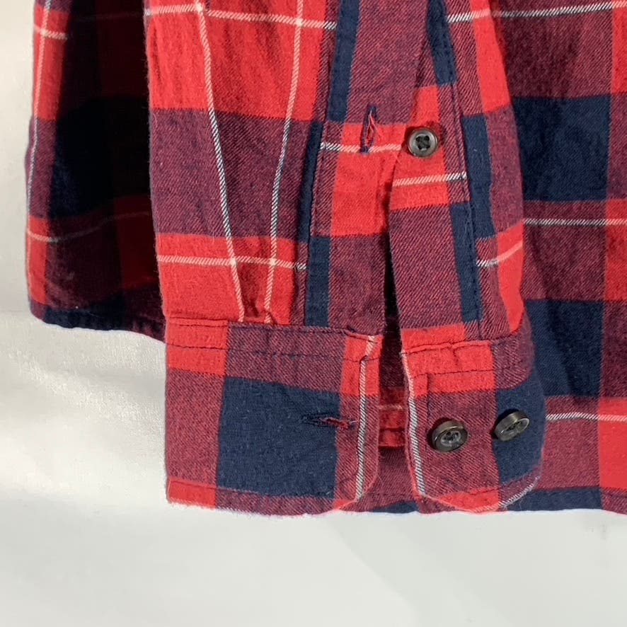 GOODFELLOW & CO Men's Blue/Red Plaid Standard Fit Button-Up Shirt SZ XL