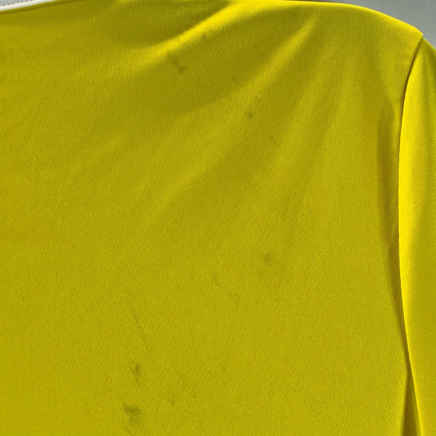 ADIDAS Men's Yellow 3-Stripe Aeroready Crewneck Entrada 18 Soccer Jersey SZ S