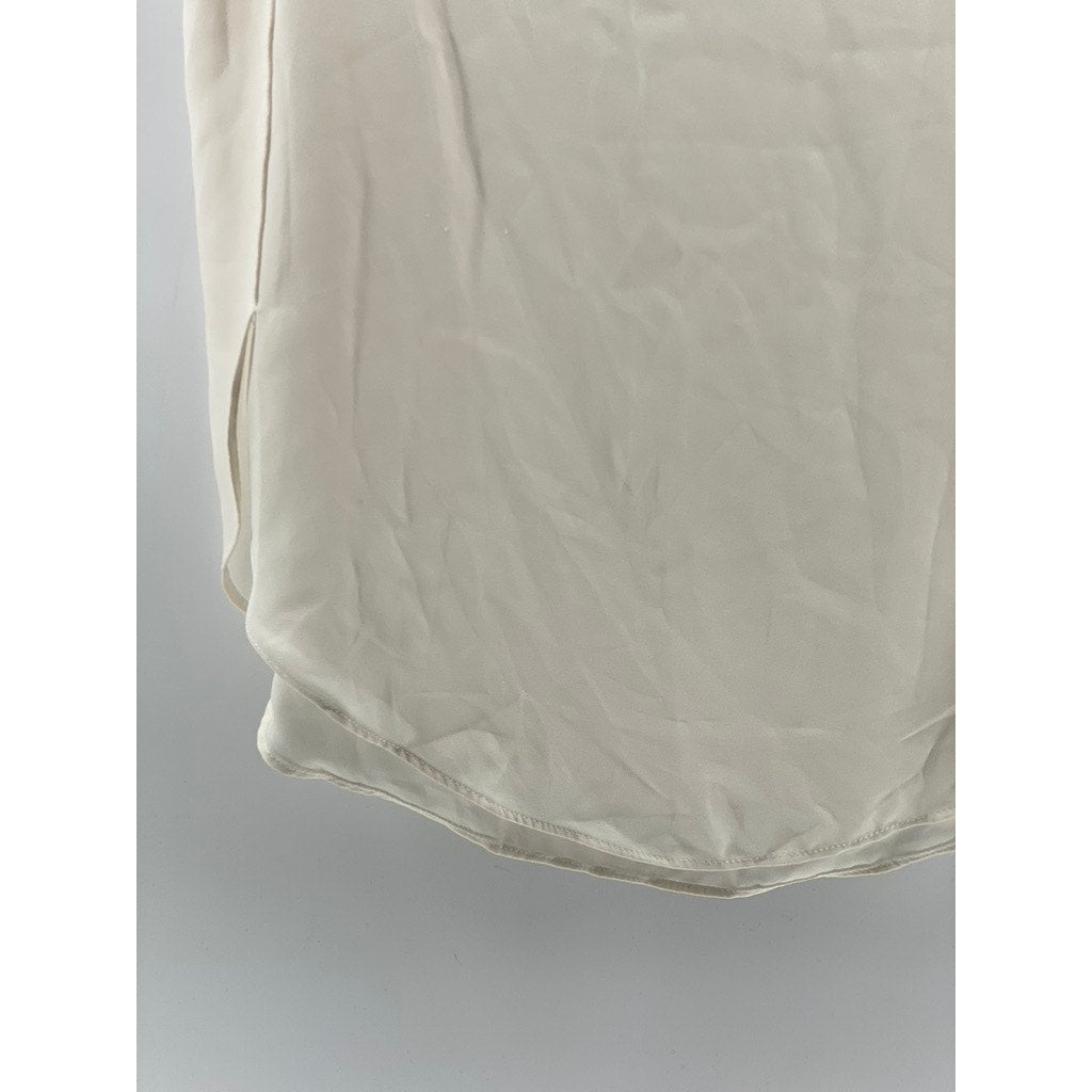 BANANA REPUBLIC Women's Petite Cream Crewneck Short Sleeve Blouse SZ XS/P