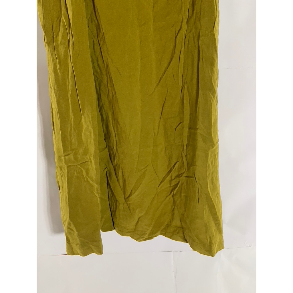H&M Women's Olive Green Ruffle Off-The-Shoulder Tie-Strap A-Line Mini Dress SZ 6