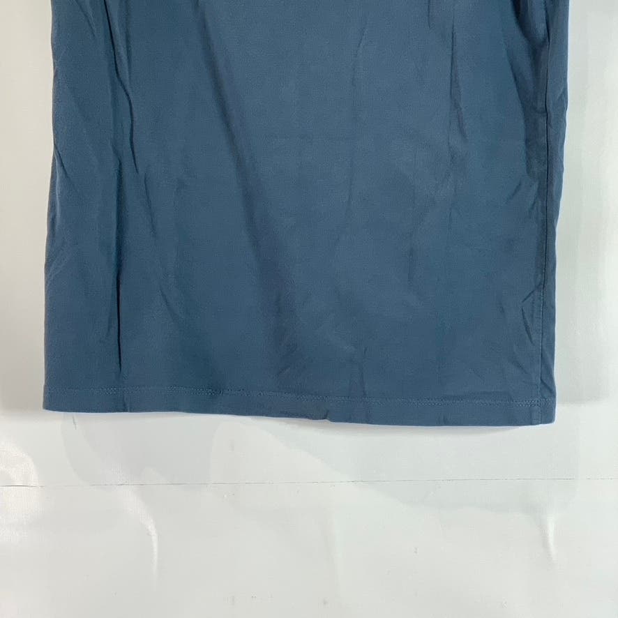 ASOS Men's Blue Stripe-Trim Crewneck Short Sleeve T-Shirt SZ S