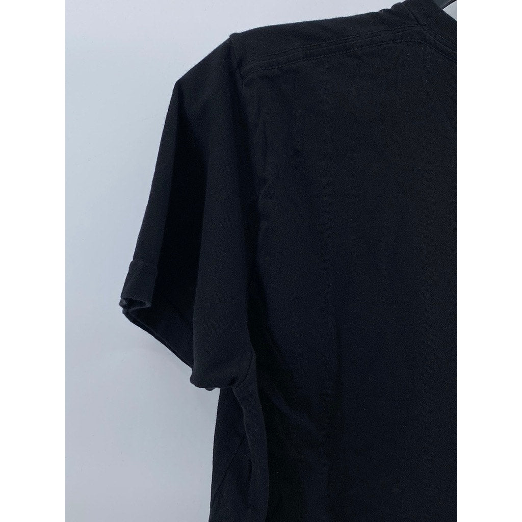 AMERICAN APPAREL Men's Black Solid Crewneck Short Sleeve Classic T-Shirt SZ S