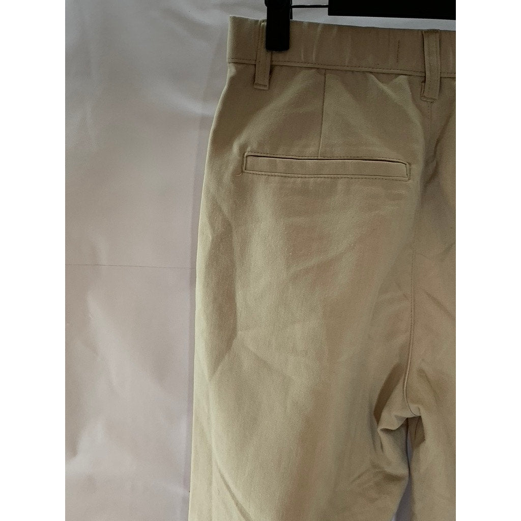 ABERCROMBIE & FITCH Women's Tan Regular-Fit Mid-Rise Wide-Leg Dress Pant SZ 28