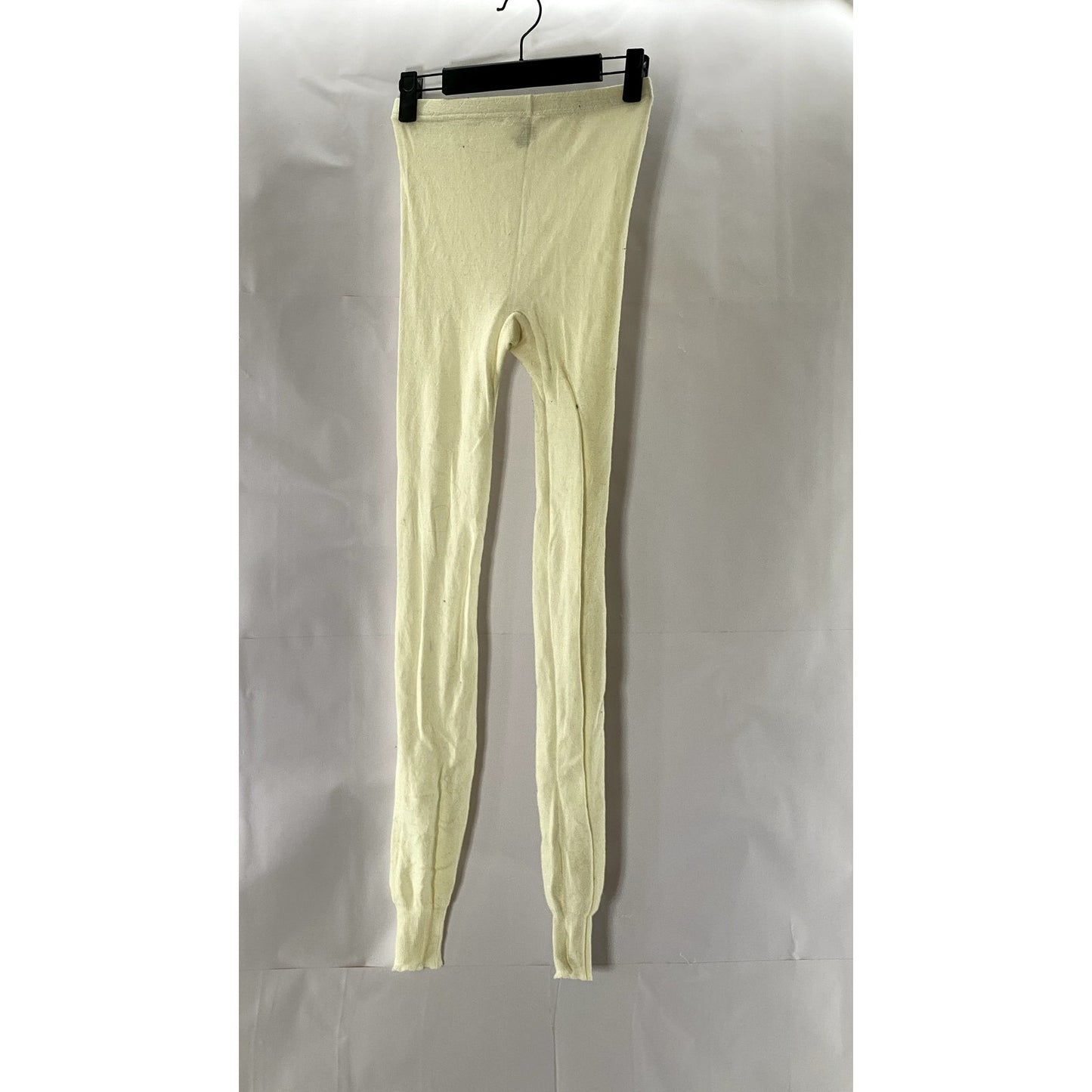 UNBRANDED Women's Beige Knit Pull-On Merino Wool Leggings SZ S