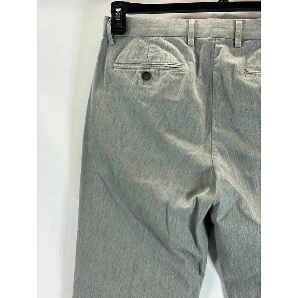 BANANA REPUBLIC Men's Light Gray Straight-Fit Kentfield Cotton Pants SZ 32X34