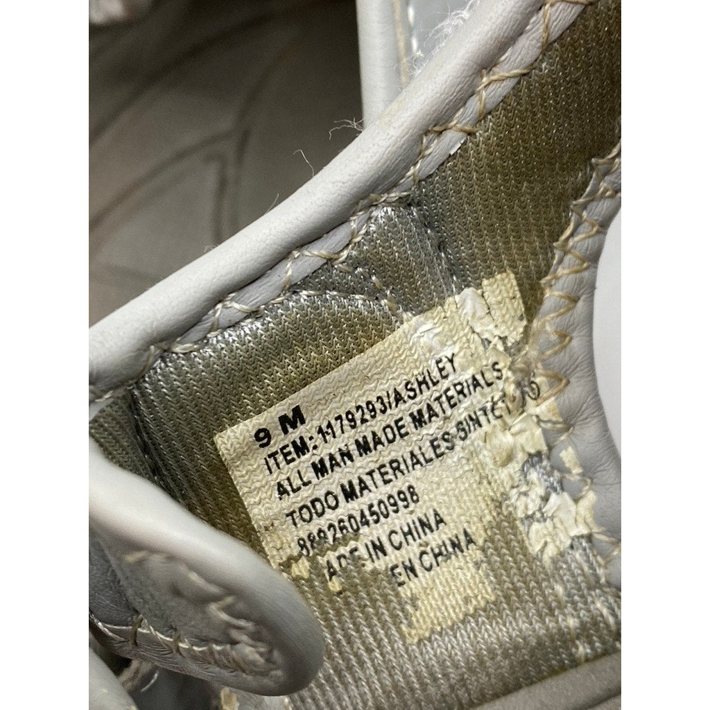 KHOMBU Women's Gray-Teal Ashley Cutout Bungee Lace-Up Heel-Strap Sandals SZ 9