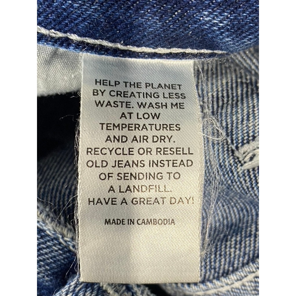 PACSUN Women's Dark Indigo 90's Boyfriend Five-Pocket Straight-Leg Jeans SZ 25