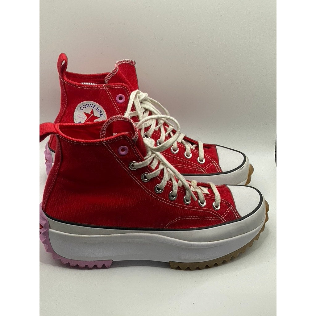 CONVERSE Unisex Adult Red-White Run Star Hike Canvas Platform Sneakers SZM8/W9.5