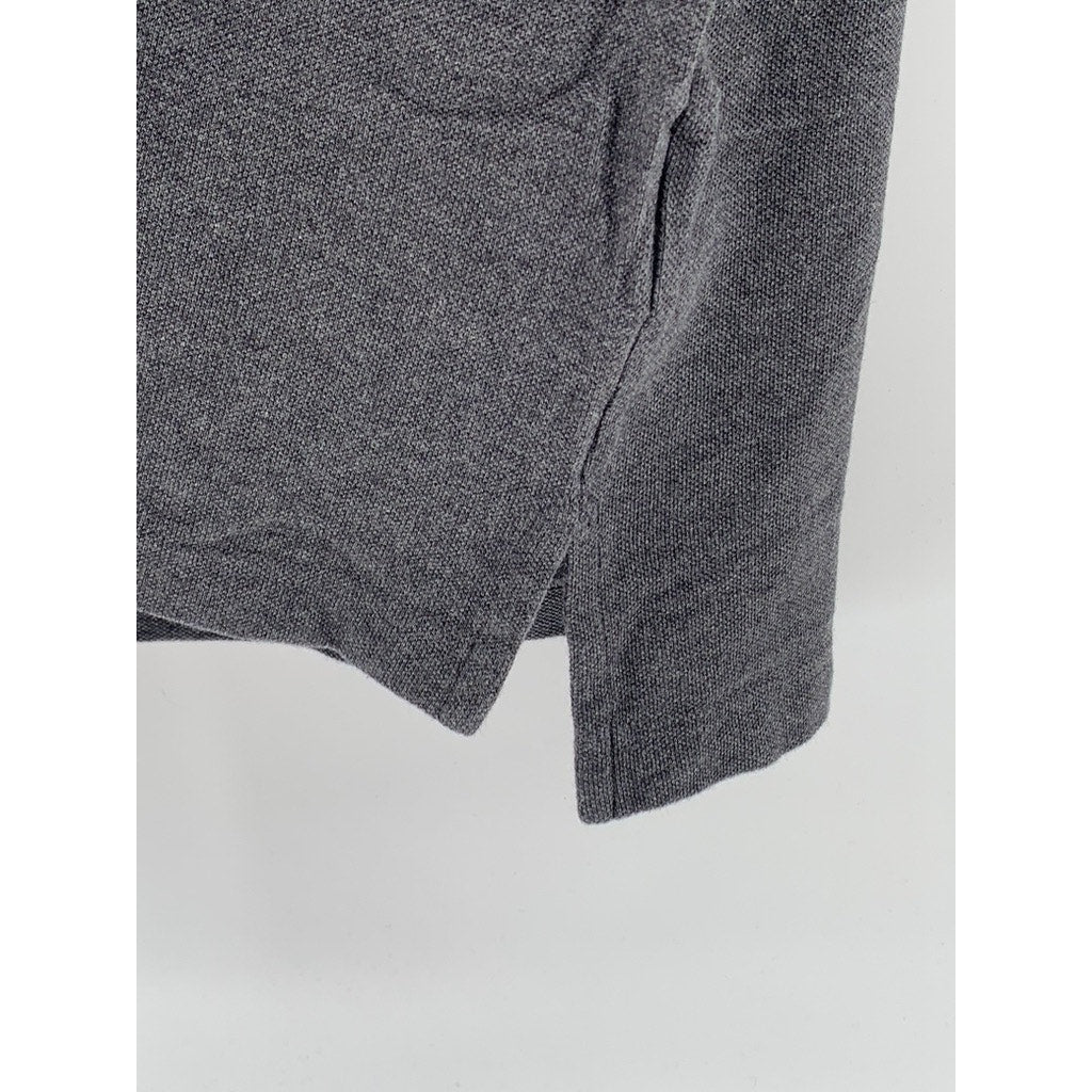 BROOKS BROTHERS Men's Gray Slim-Fit Short Sleeve Performance Polo Shirt SZ M