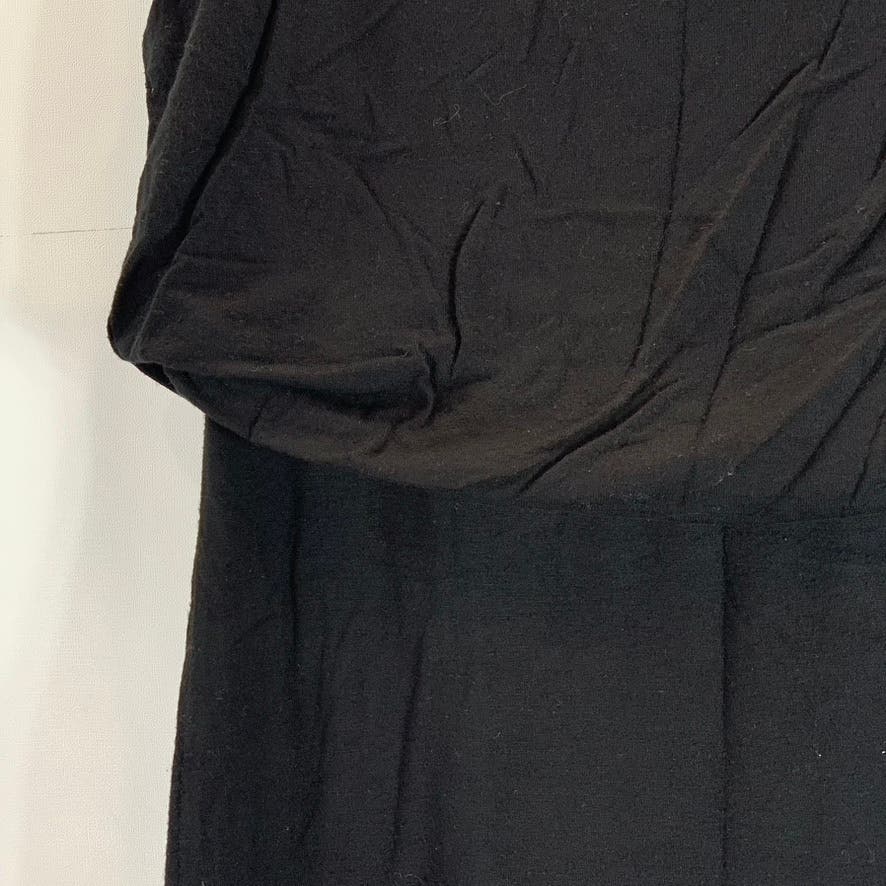 LEITH Women's Solid Black Sleeveless Casual Pullover Knee-Length Dress SZ M