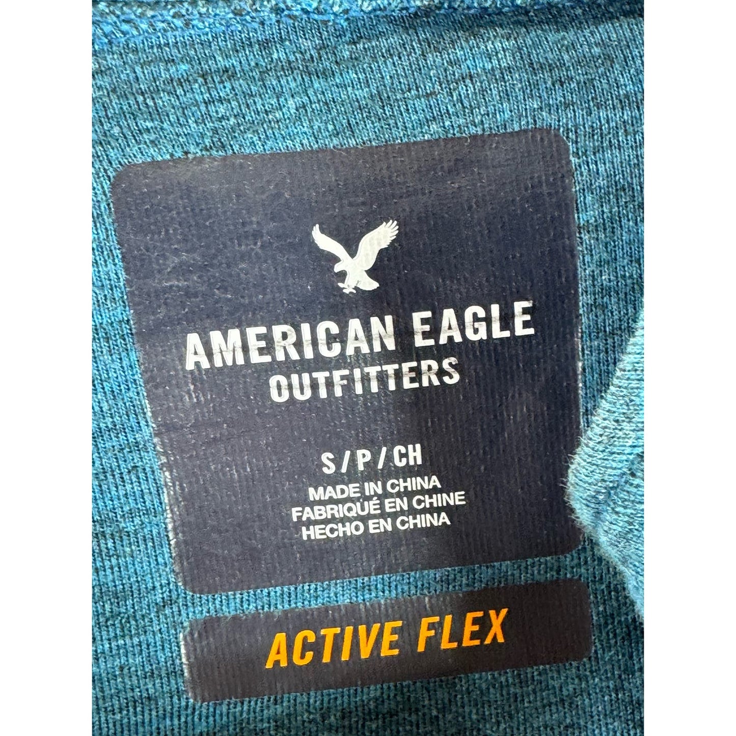 AMERICAN EAGLE OUTFITTERS Men's Blue Active Flex Quarter-Zip Sweater SZ S