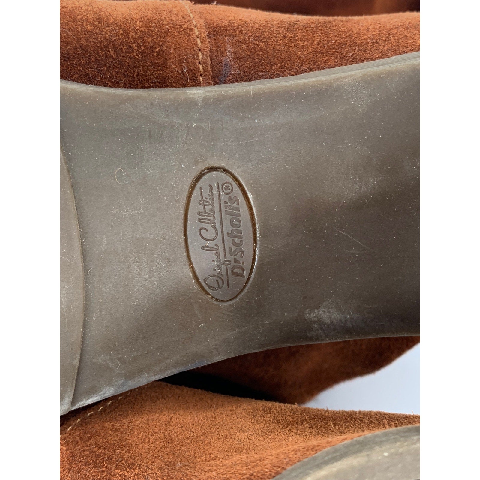 DR. SCHOLL'S Women's Cognac Leather Lydia Round-Toe Knee-High Boots SZ 7.5