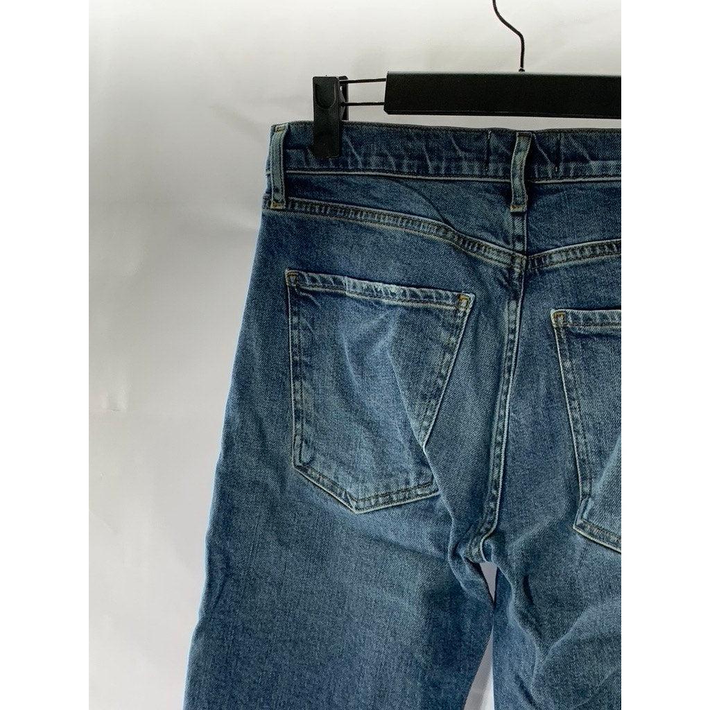 AGOLDE Los Angeles Women's Dark Blue Toni Denim Distressed Five-Pocket Jean SZ26