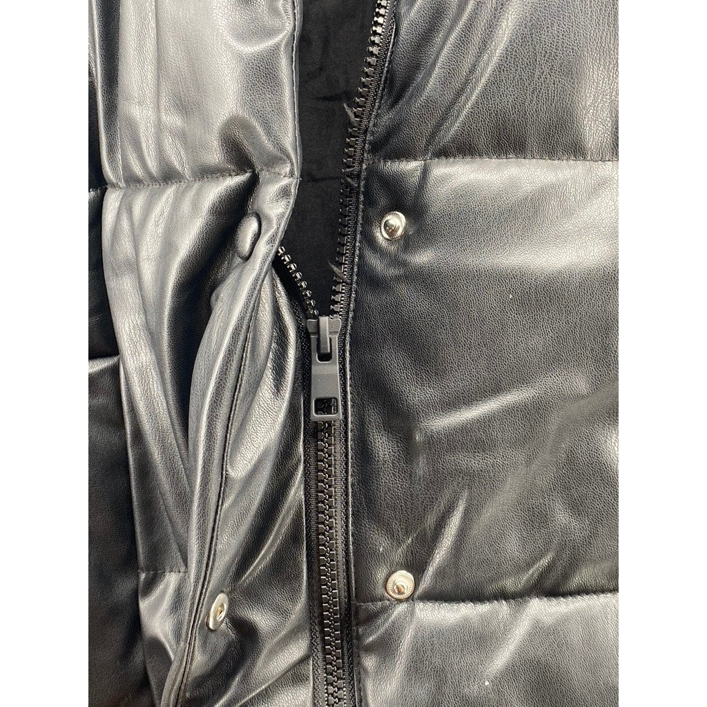 ZARA Women's Black Zip-Up Stand Collar Long Sleeve Puffer Jacket SZ XS