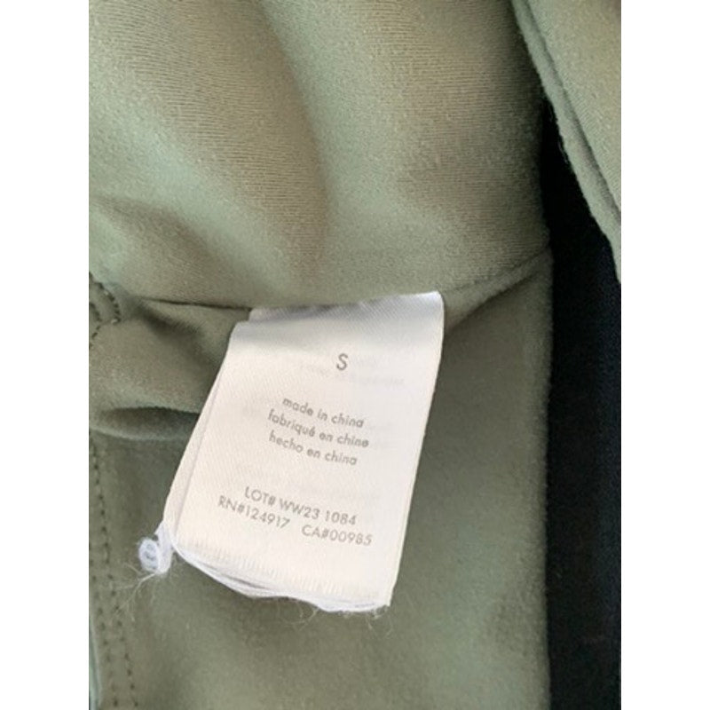WE WORE WHAT Women's Solid Army Green Straight-Neck Bandeau Sport Bra SZ S