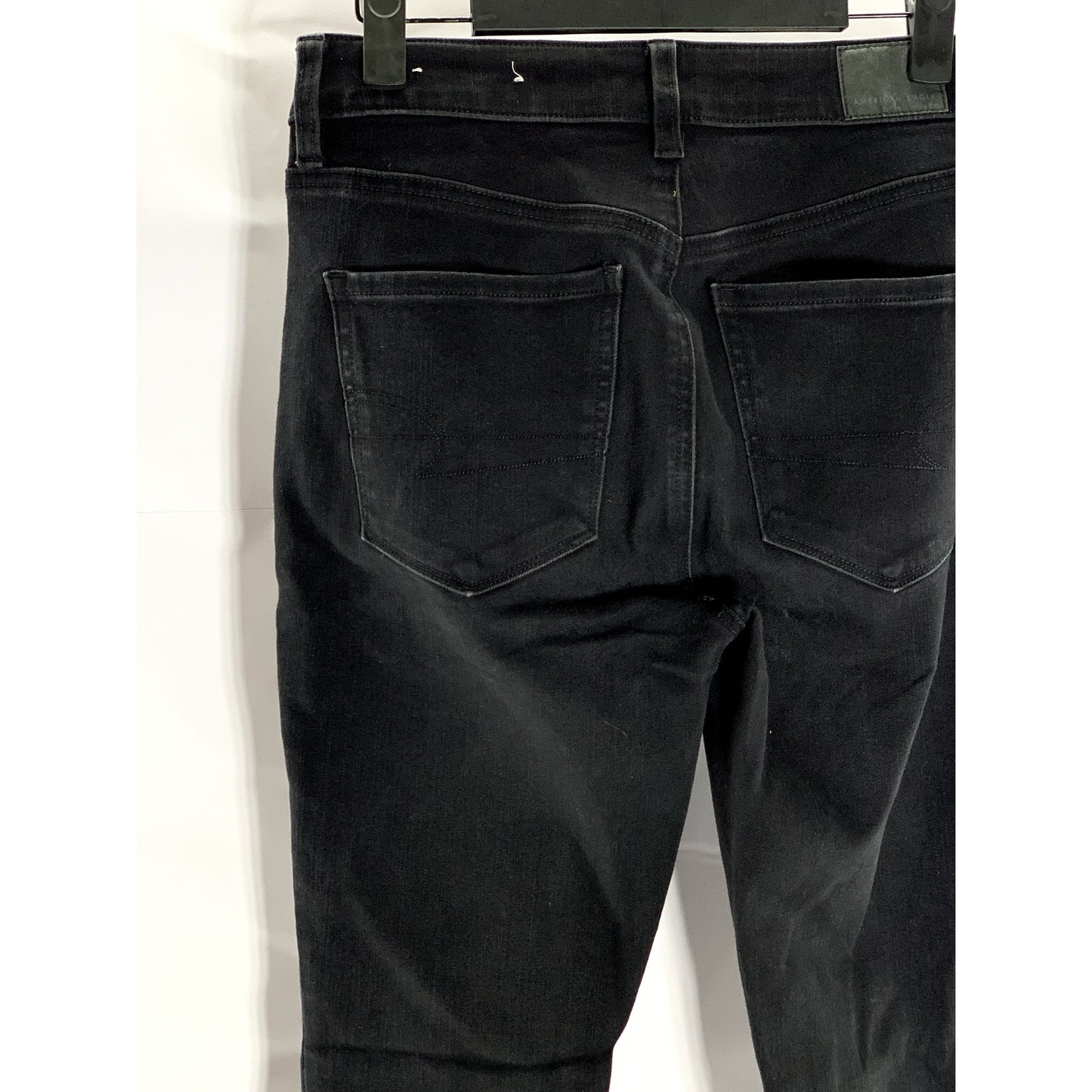 AMERICAN EAGLE Women's Black Solid The Dream Denim Skinny High-Waist Jean SZ 4
