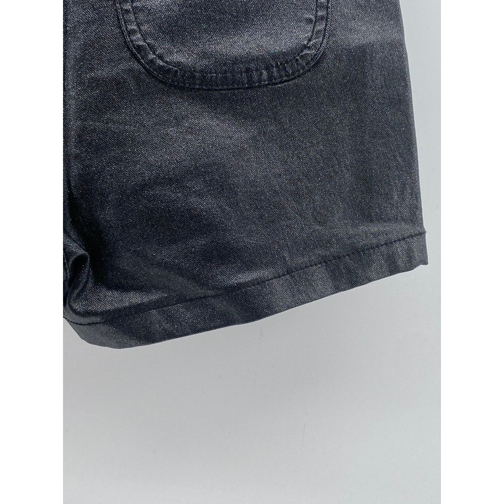 JC JQ JEANS Women's Black Shimmer High-Rise Shorts SZ S