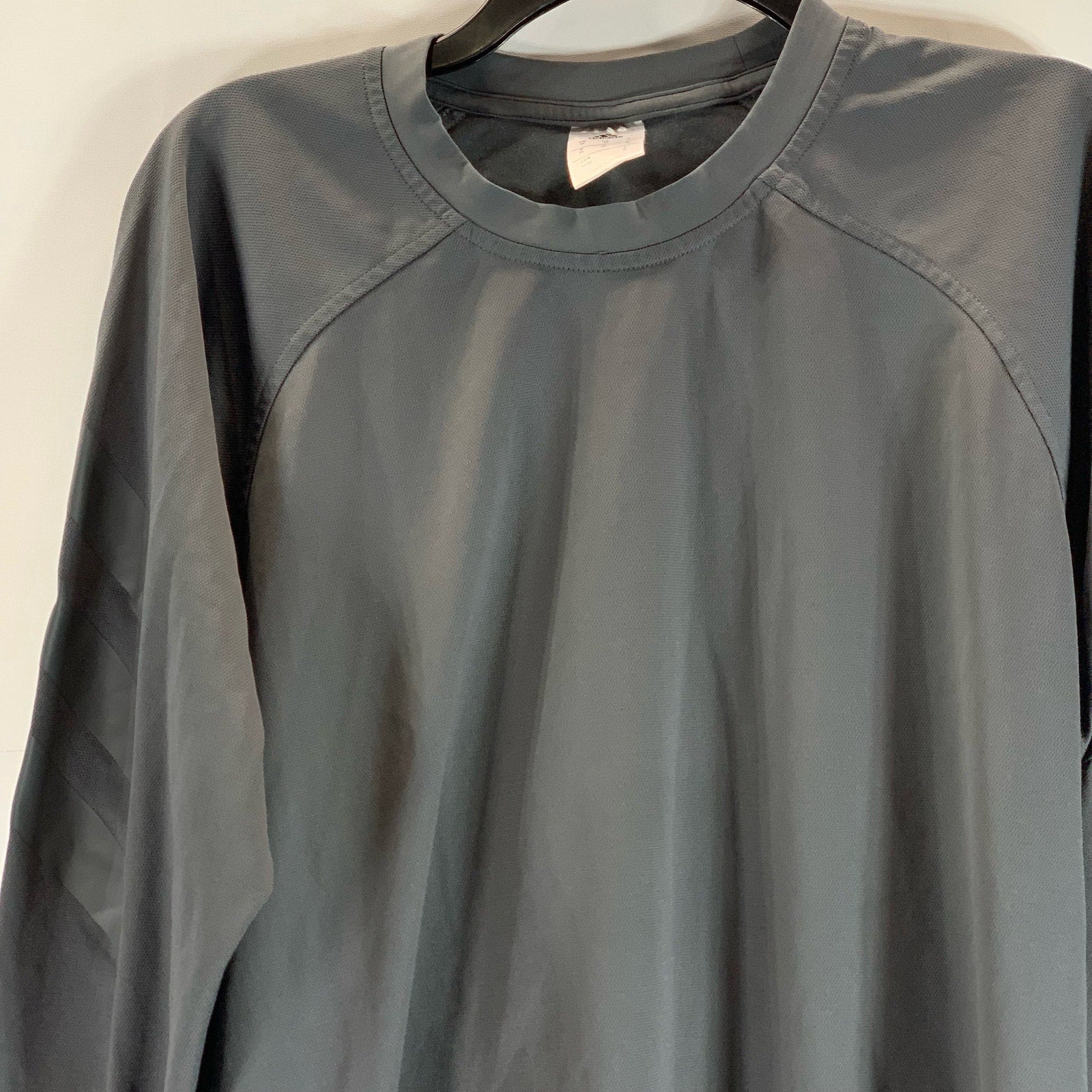 ADIDAS Men's Gray Crewneck Climalite Long Sleeve Active T-Shirt SZ M