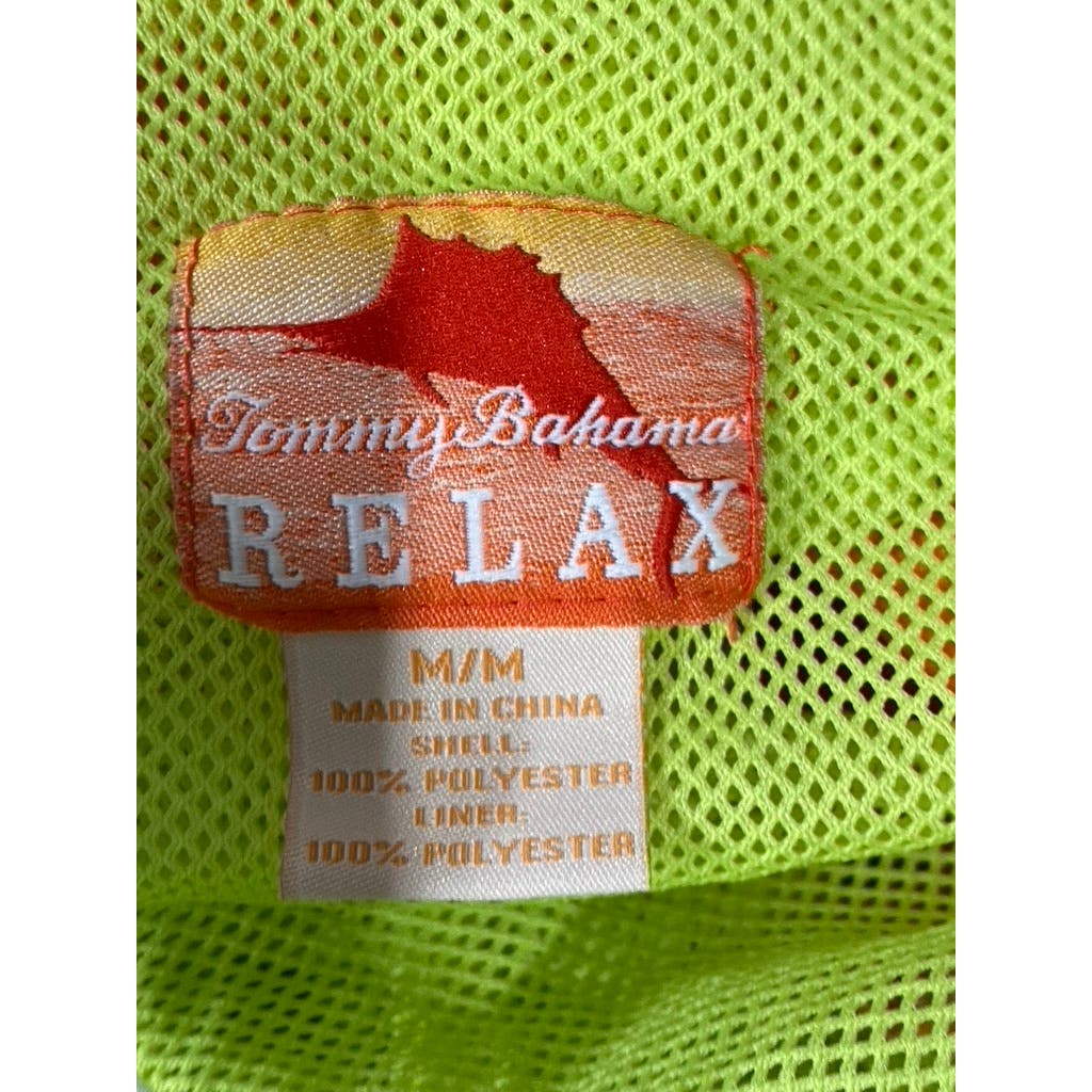 TOMMY BAHAMA Men's Orange Relax Built-In Brief Pull-On Board Shorts SZ M