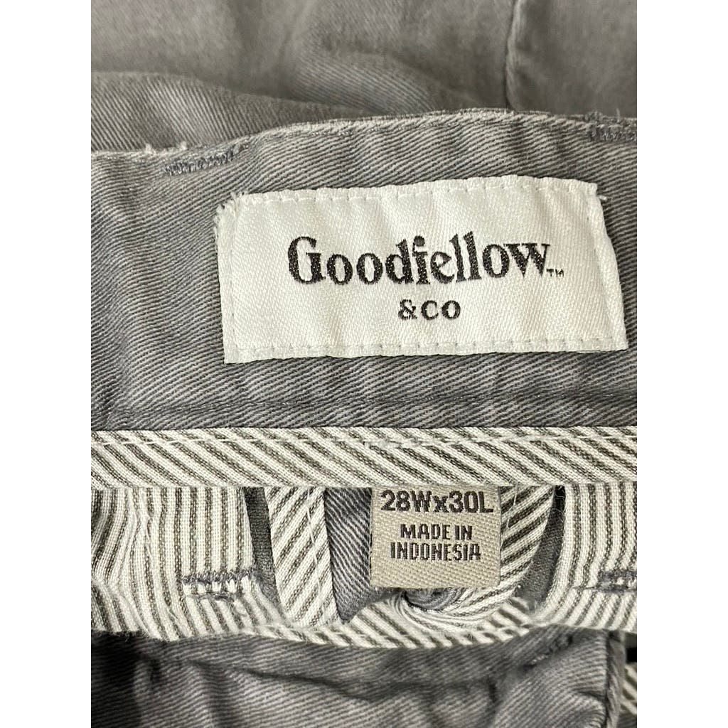 GOODFELLOW & CO Men's Thundering Gray Hennepin Slim-Fit Chino Pants SZ 28X30