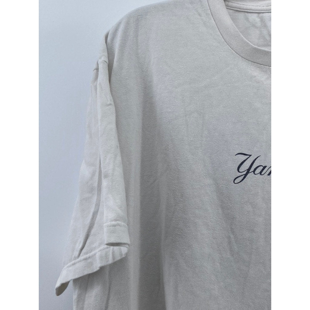FANATICS Men's White-Navy New York Yankees Crewneck Short Sleeve T-Shirt SZ XL