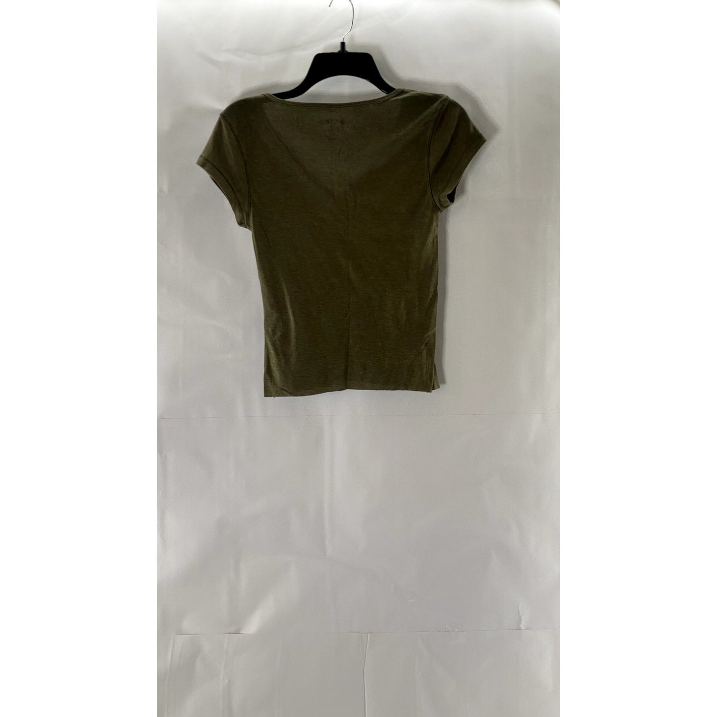 OLD NAVY Women's Army Green Perfect Short Sleeve Casual Henley Top SZ M