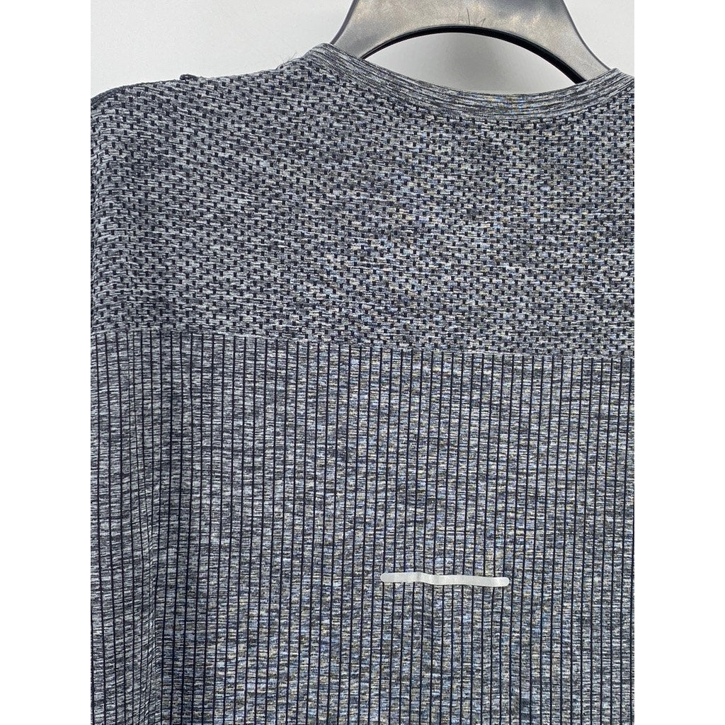 ASICS Men's Gray Crewneck Race Seamless Long Sleeve Active T-Shirt SZ L