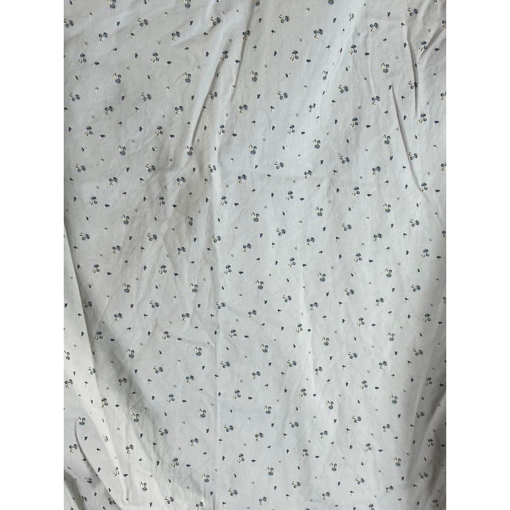 GOODFELLOW & CO Men's Silver Printed Every Wear Slim Button-Up Poplin Shirt SZ M