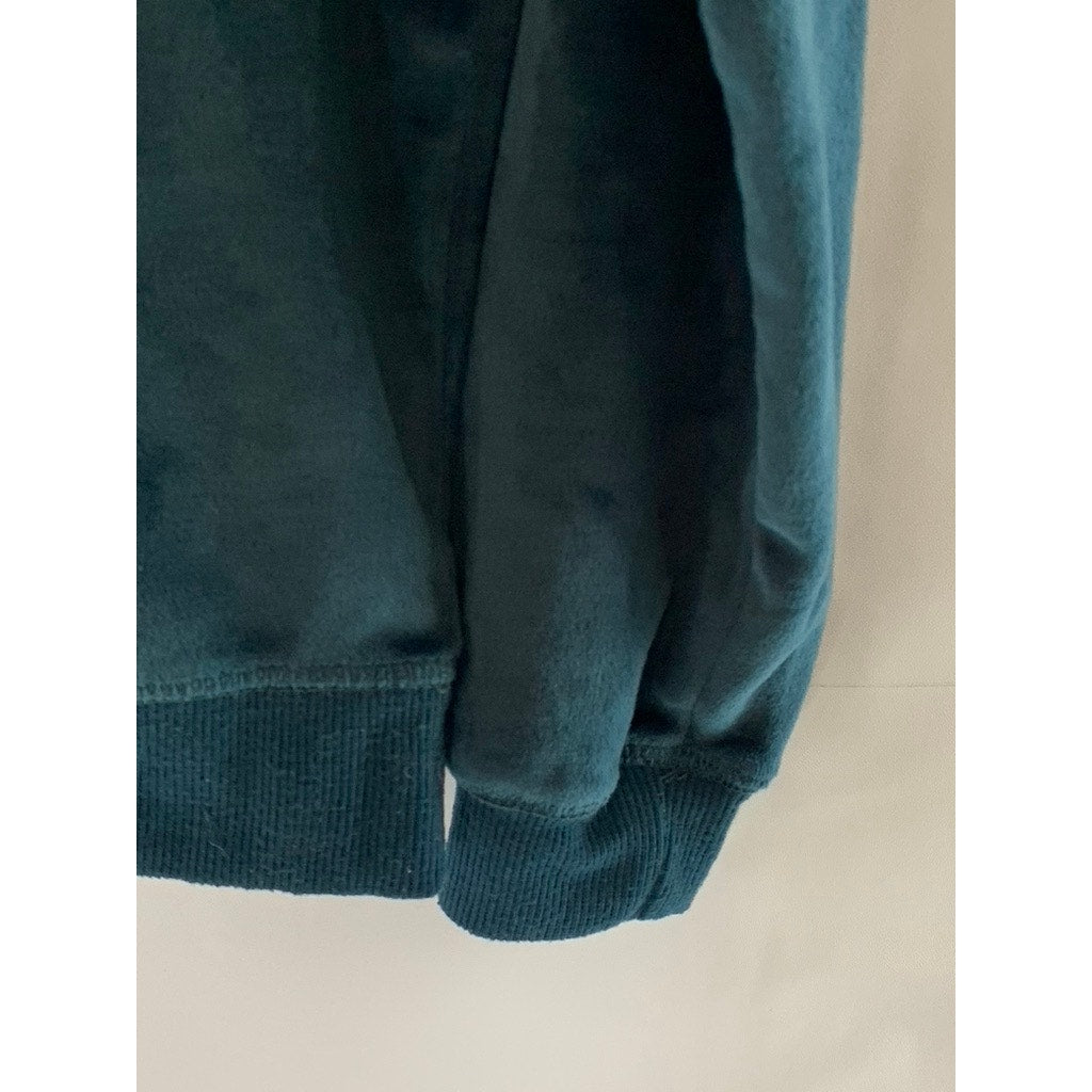 HONEYDEW Women's Dark Blue Velvet Crewneck Long Sleeve Pullover Sweater SZ XS