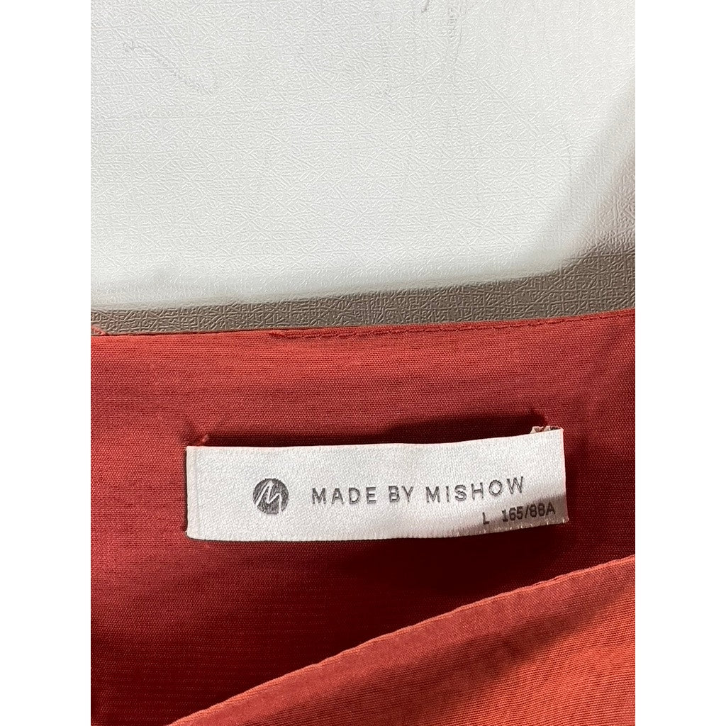 MADE BY MISHOW Women's Red Puff Sleeve Square Neck Mini Dress SZ L