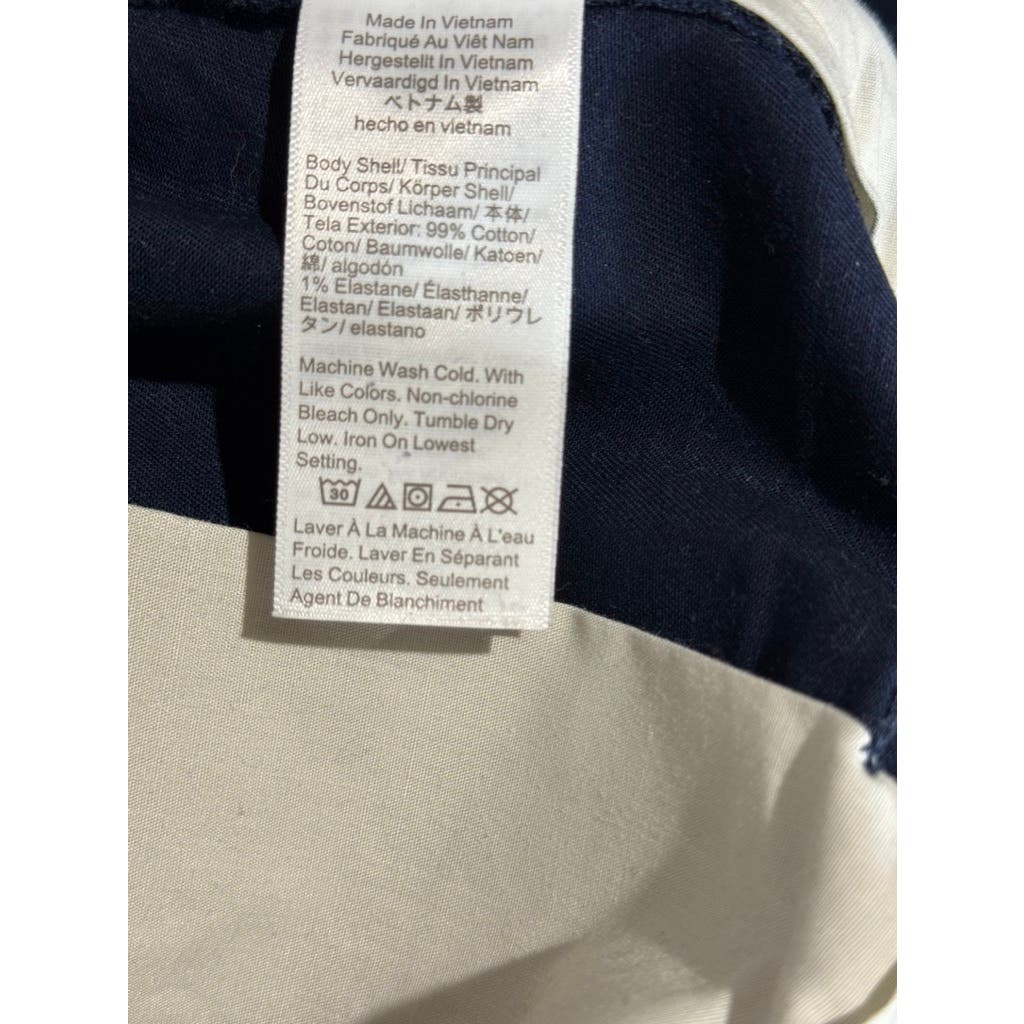J.CREW Factory Men's Navy Straight-Fit Flex Chino Pants SZ 33X32