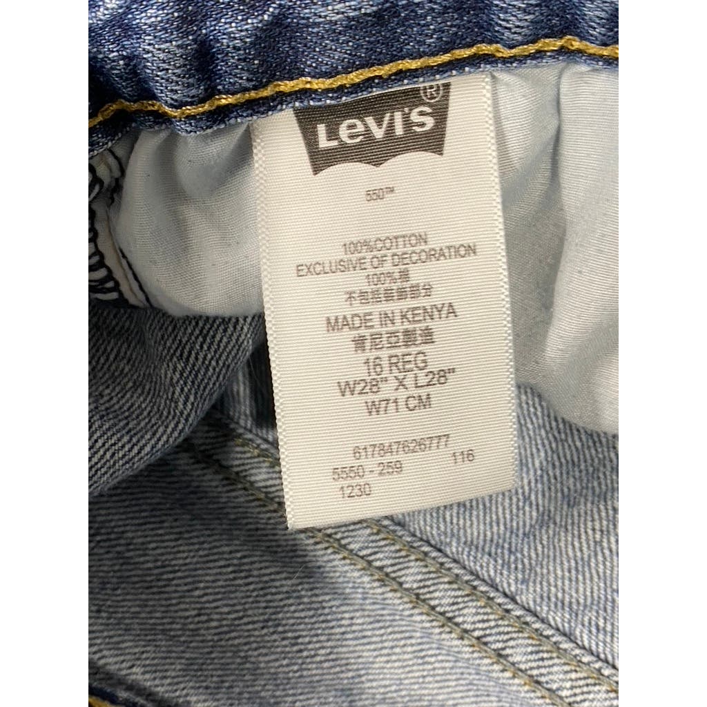 LEVI'S Men's Medium Wash Faded 550 Relaxed Fit Denim Jeans SZ 28X28